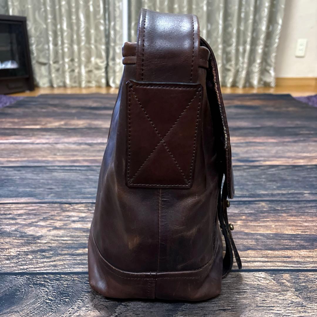 バッグ GANZO HORWEEN / leather messenger bag