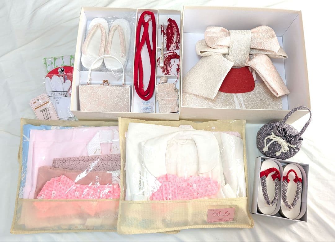 七五三　3歳＆7歳お揃い着物フルセット