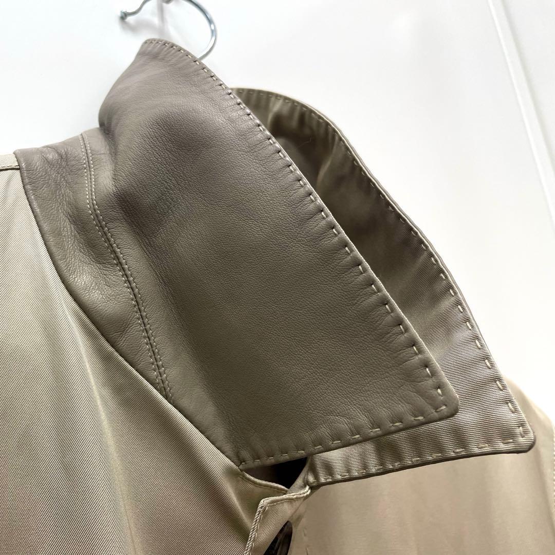 Brioni シルク100％★サイズ50 ブリオーニ トレンチコート シングル