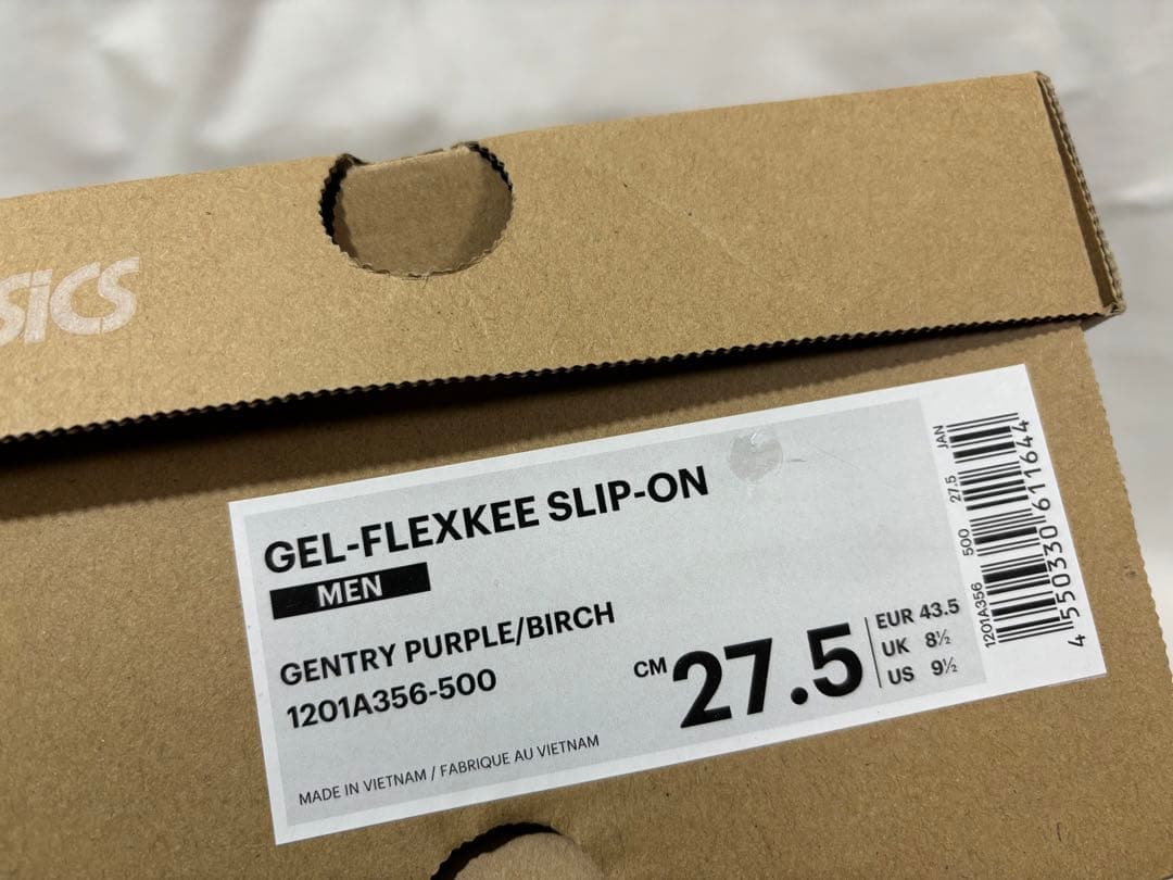 asics gel-flexkee slip-on purple 27.5 紫