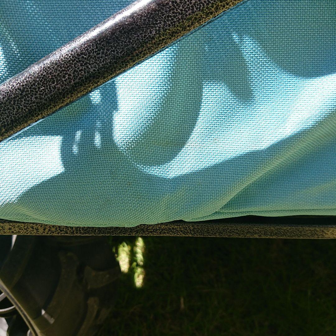 大型折りたたみキャリーカート 水色 オプション アルミロールテーブル付き