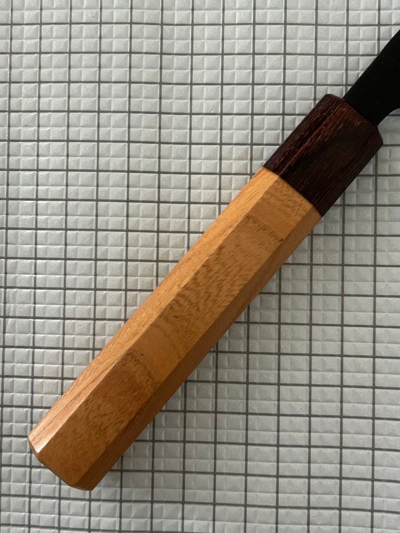 仙助 包丁 牛刀 牛刀包丁 青紙スーパー 黒肌梨地 欅八角柄 210mm ③