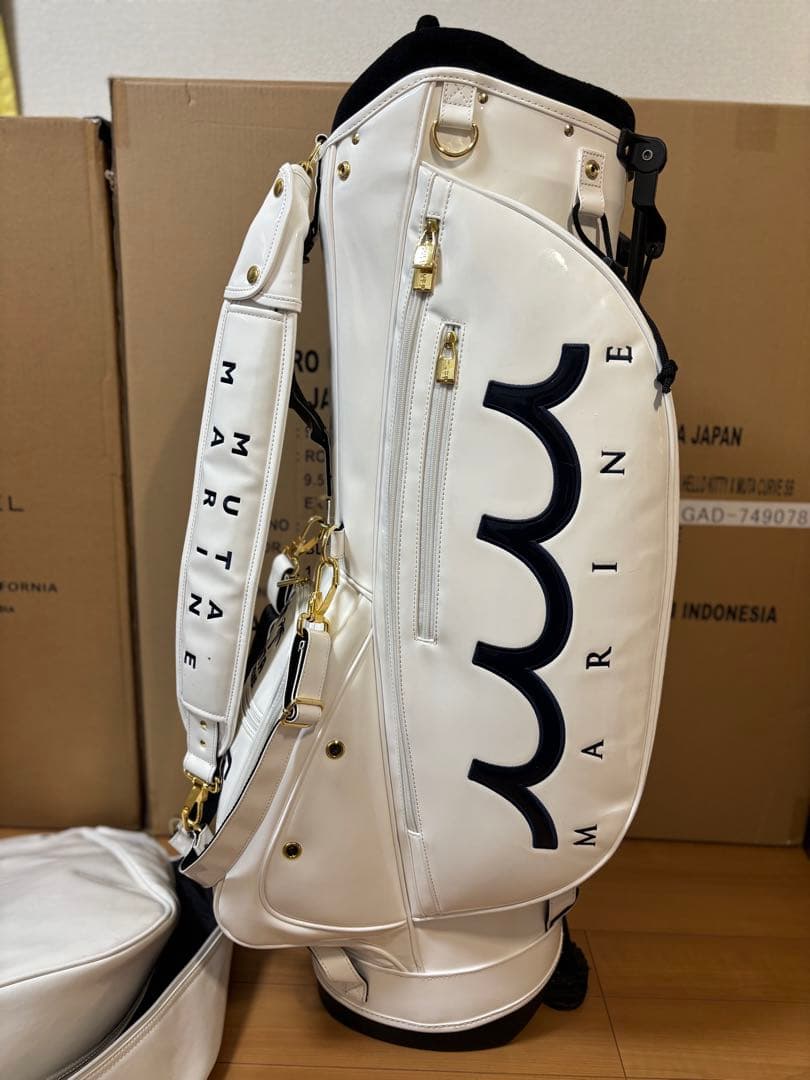 muta MARIN ムータマリン エナメル スタンドキャディバッグ 灯台 美品