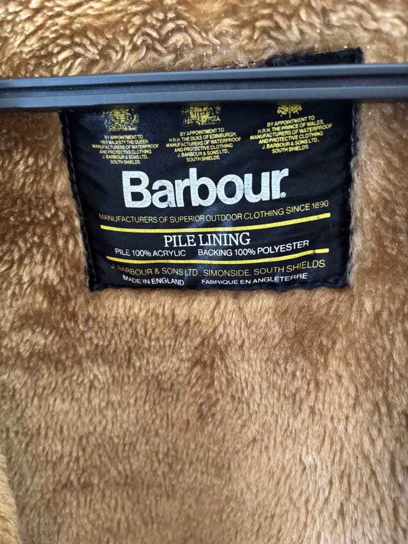s*6様 Barbour パイルインナーライニング　A295 サイズ38