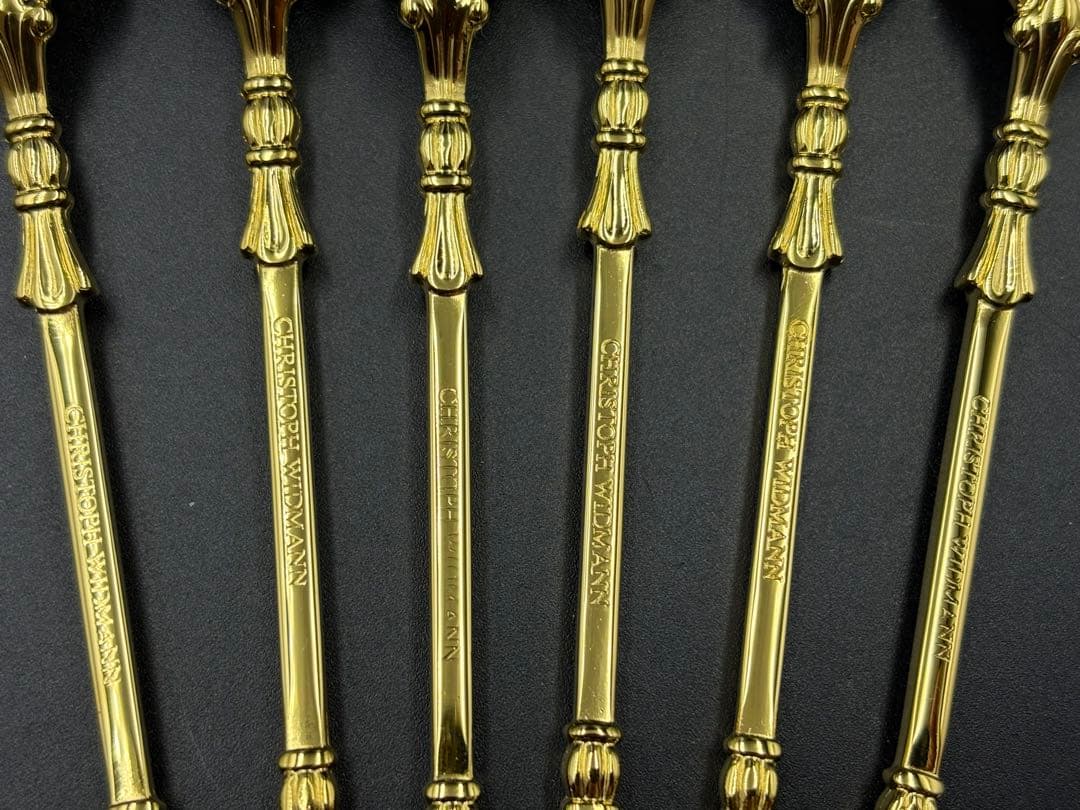 クリストフウィドマン銀器 フォーク&スプーン6本セット カトラリー 24金メッキ