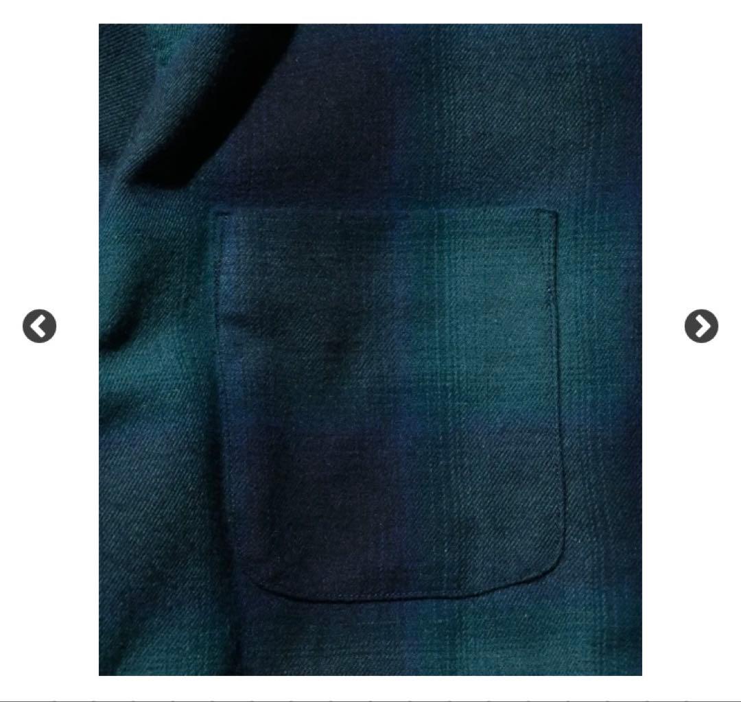 【ほぼ未使用】タウンクラフト 60S オンブレチェックシャツ ブルー M