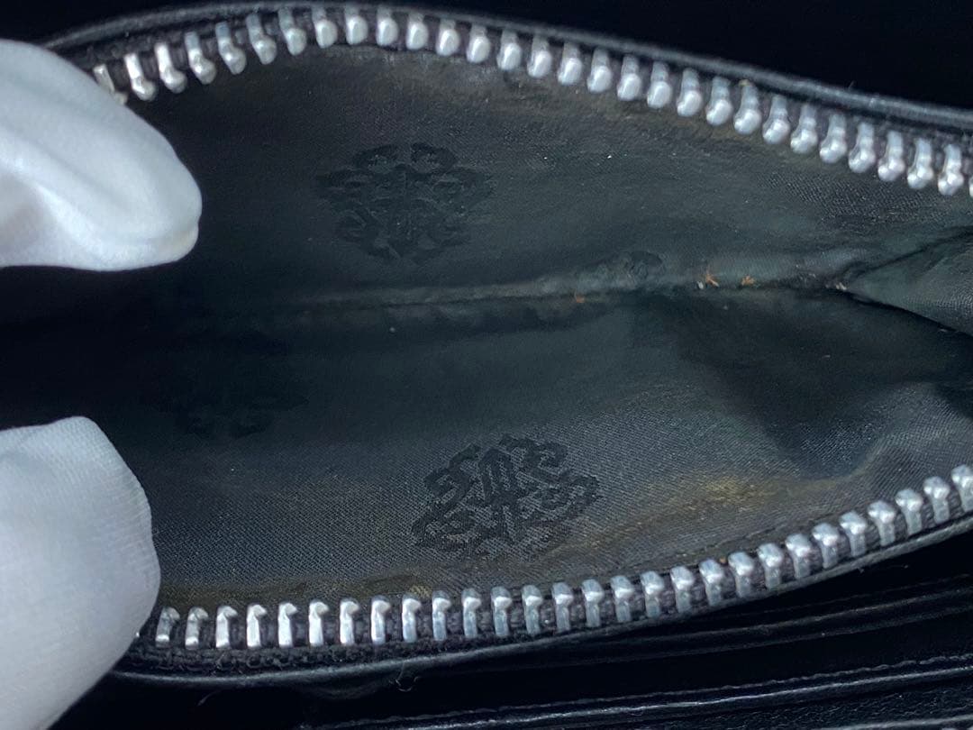 【値下げ】クロムハーツ REC F ZIP フィリグリークロス 長財布 ブラック