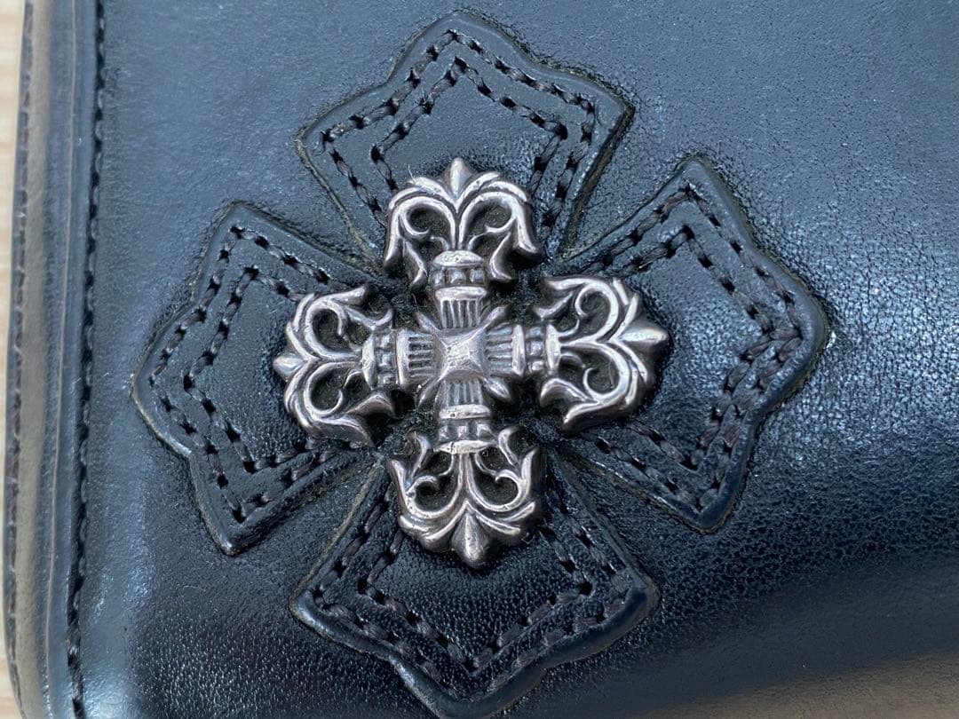 【値下げ】クロムハーツ REC F ZIP フィリグリークロス 長財布 ブラック