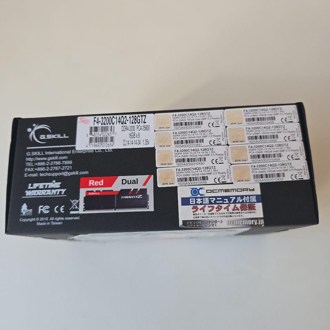 G.SKILL F4-3200C14Q2-128GTZ 16GB×8