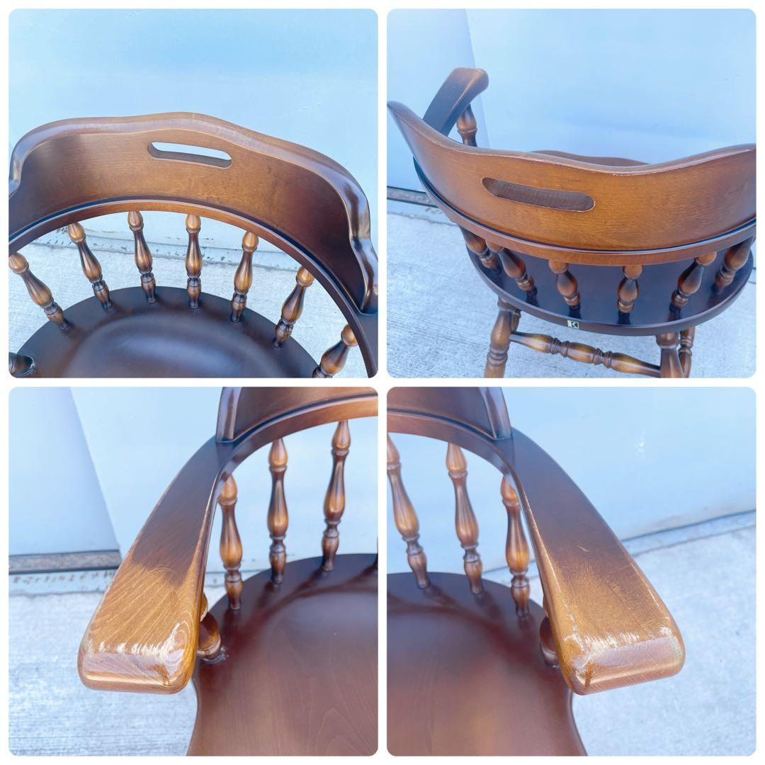 【送料込】飛騨産業 キツツキ アンティーク ウィンザーチェア アームチェア③