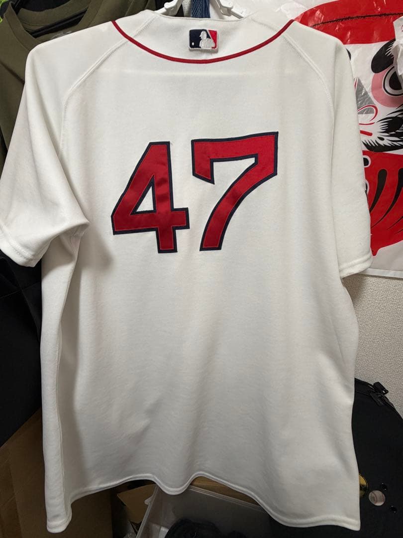 ボストン・レッド・ソックス オーセンティックジャージ サイズ:５２ 背番号:４７