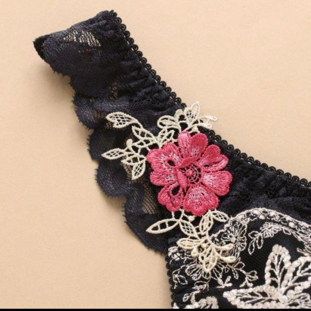 フェミニンメンズTバック総レースフルバックショーツセット　Ｌ　ブラック