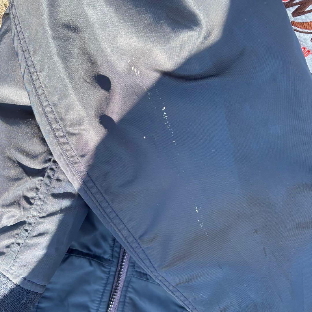 90s 短丈 フライトジャケット MA1 ネイビー 軍物