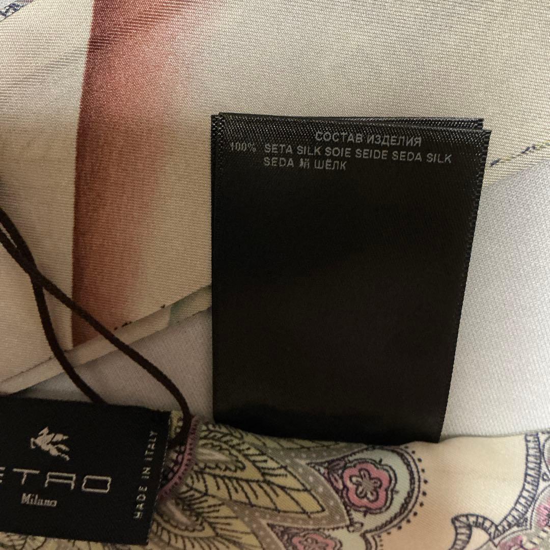 洗練されたデザイン　ETRO シルク　ペイズリーナ　スカーフ　マキシサイズ　3