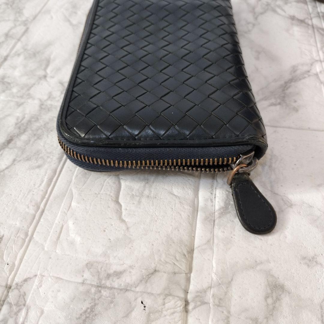 【美品✨️】BOTTEGA VENETA レザー 編イントレチャート長財布