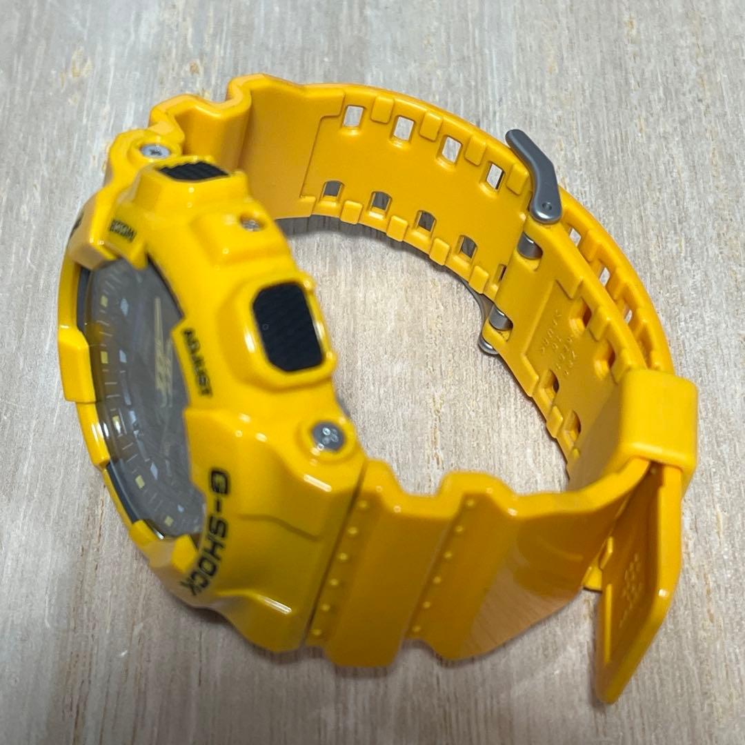 【人気モデル！売れ筋イエロー★完動美品】G-SHOCK GA-100A アナデジ