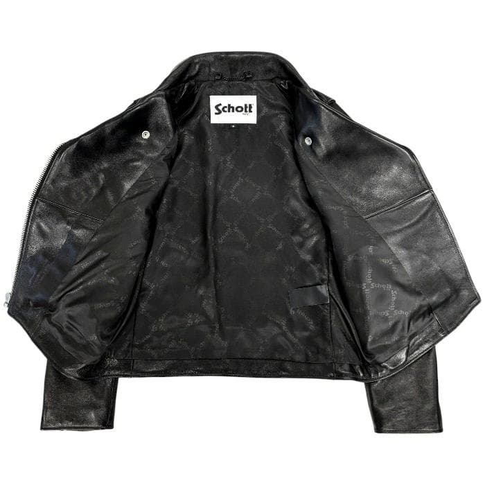 ショット ラムレザー ダブルライダース レザージャケット 定7.4万 M