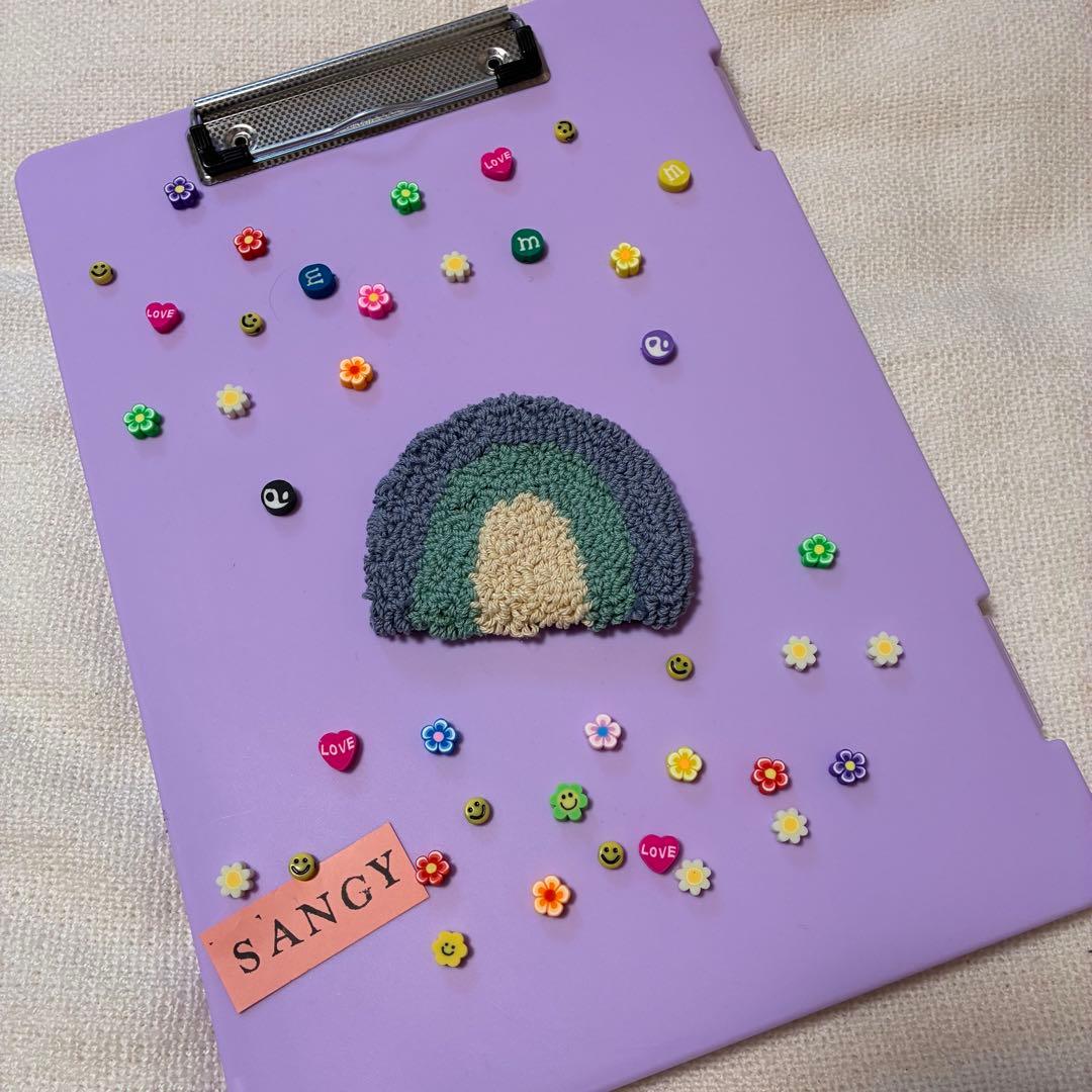 【ハンドメイド】パンチニードル　ミニラグ　ワッペン　コースター　インテリア