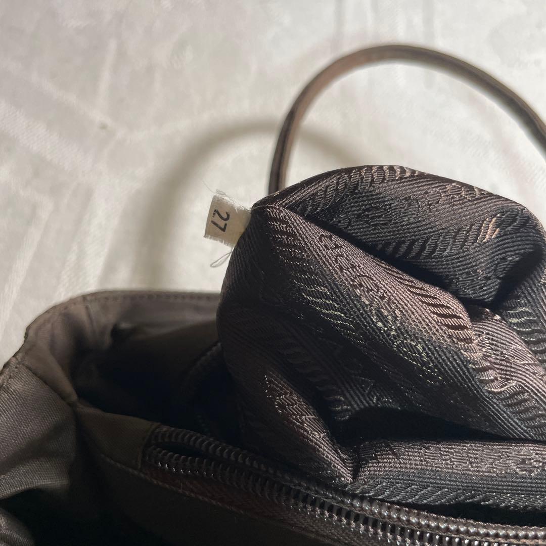 美品　PRADA ナイロントートバッグ ブラウン系 MADE IN ITALY