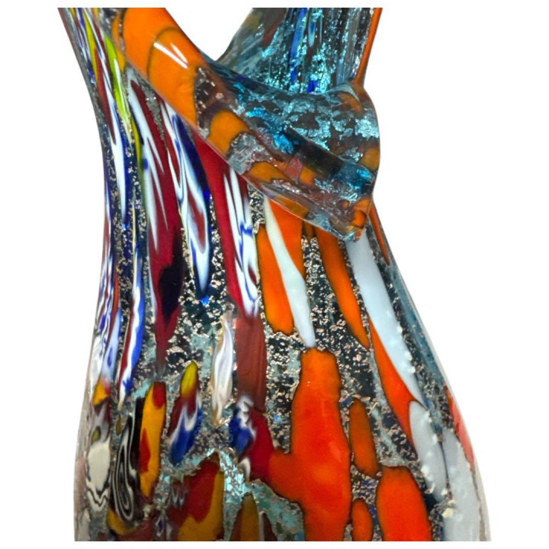 ベネチアンガラス ミルフィオリ 花瓶 ムラーノガラス ヴェネチアンガラス