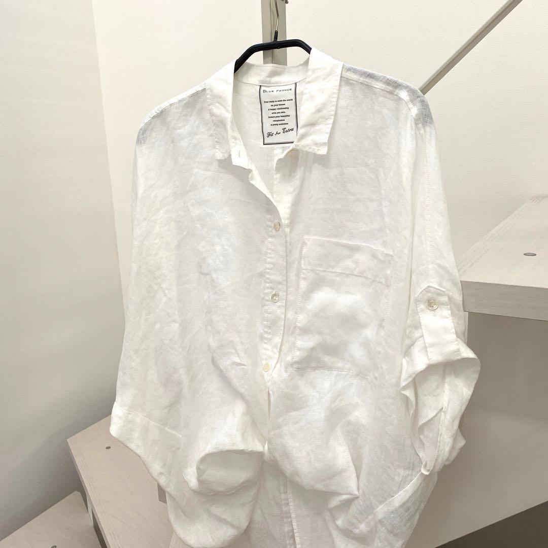 新品□BLUE FRONCE/ リネンブラウス