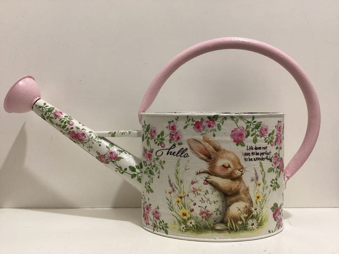 リメイク缶　ジョーロ　　Sogno Pasquale＆ローズ