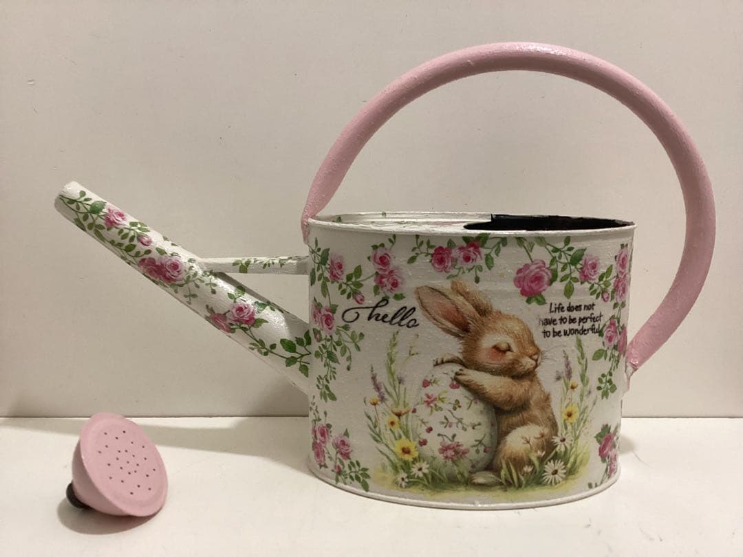 リメイク缶　ジョーロ　　Sogno Pasquale＆ローズ