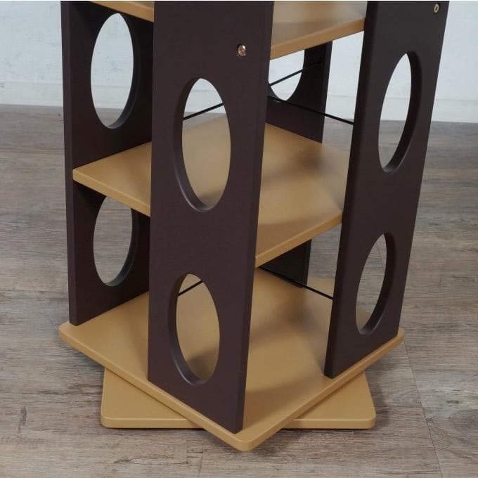 【新品】360度 回転ラック 5段 本棚 ブックシェルフ アウトレット