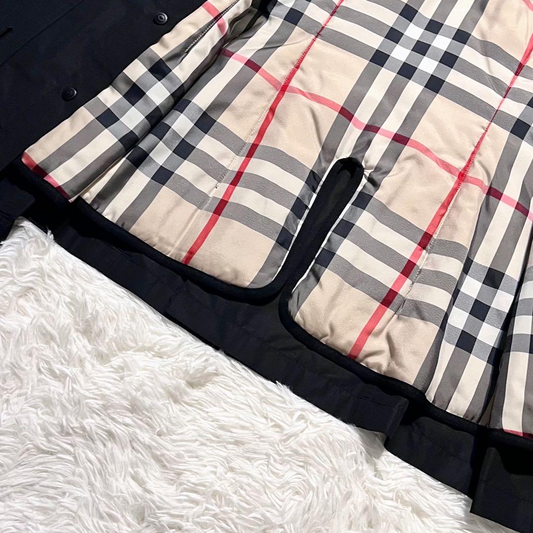 美品 バーバリー ノバチェック メタルボタン フード ライナー付 トレンチコート