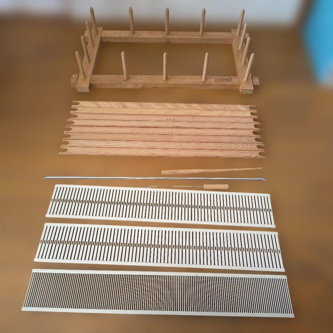カランコLAタイプ ➕カランコ整経台➕綜絖筬スペアセット➕手織りを楽しむ本