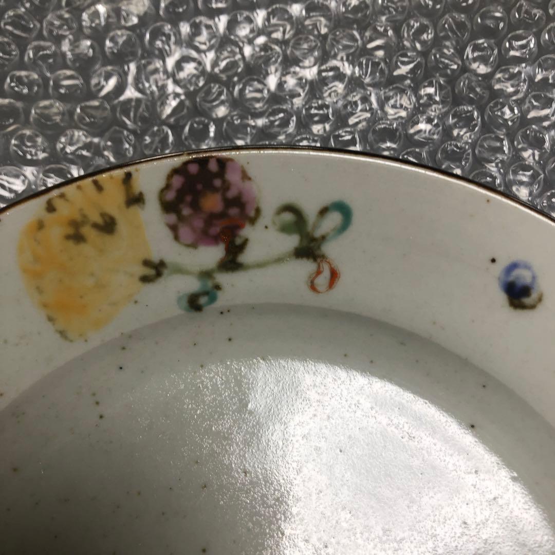 伊藤聡信さん　色絵　大皿　鳥　花