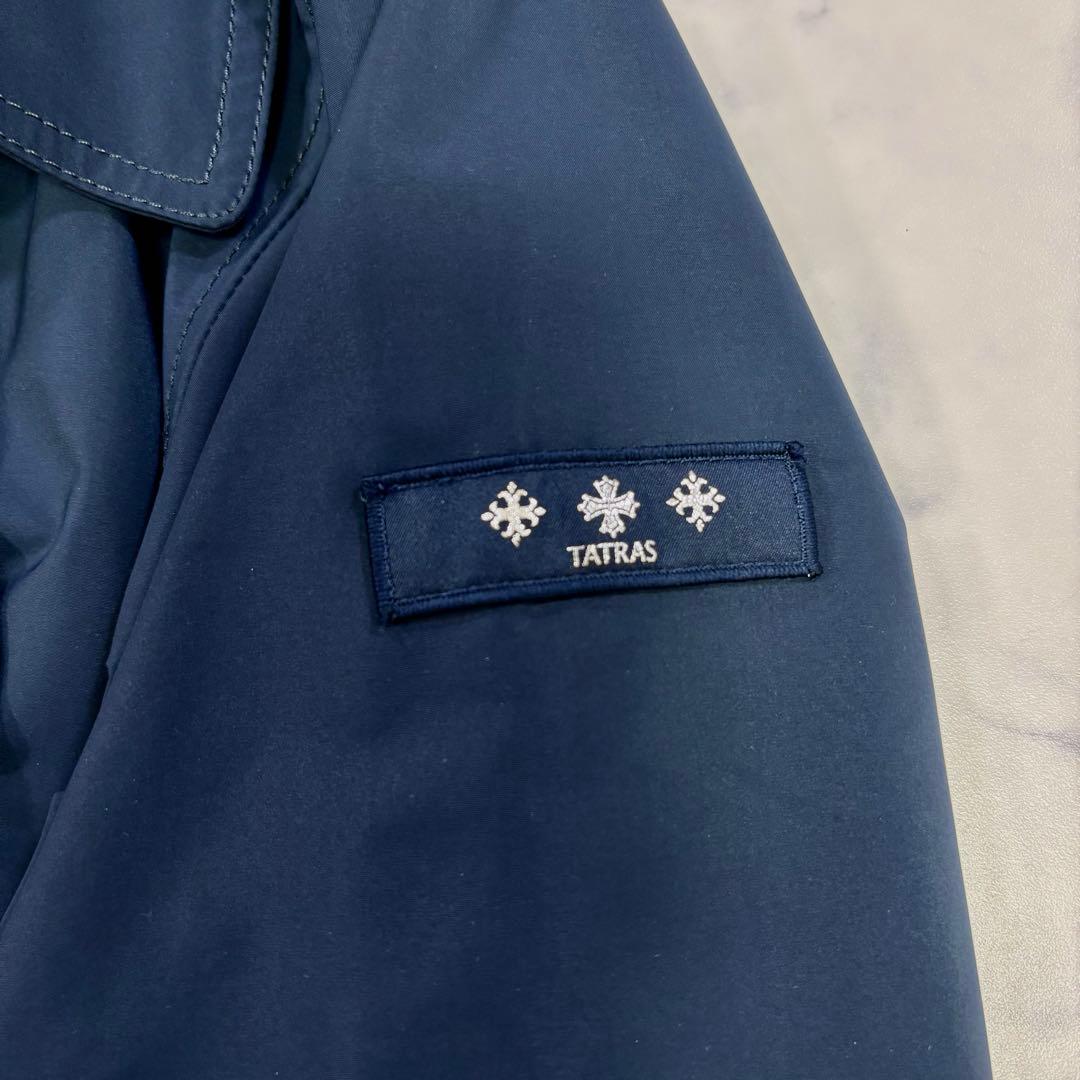 美品 TATRAS ダブル トレンチコート ネイビー ポーランド製 Mサイズ