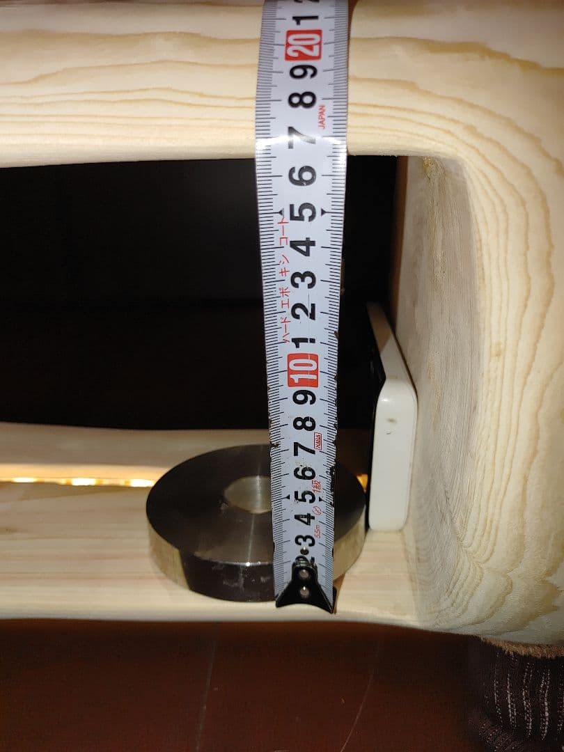 オリジナル照明LEDライト付 二段 本立てフラワースタンド ひのき 丸太 ベンチ