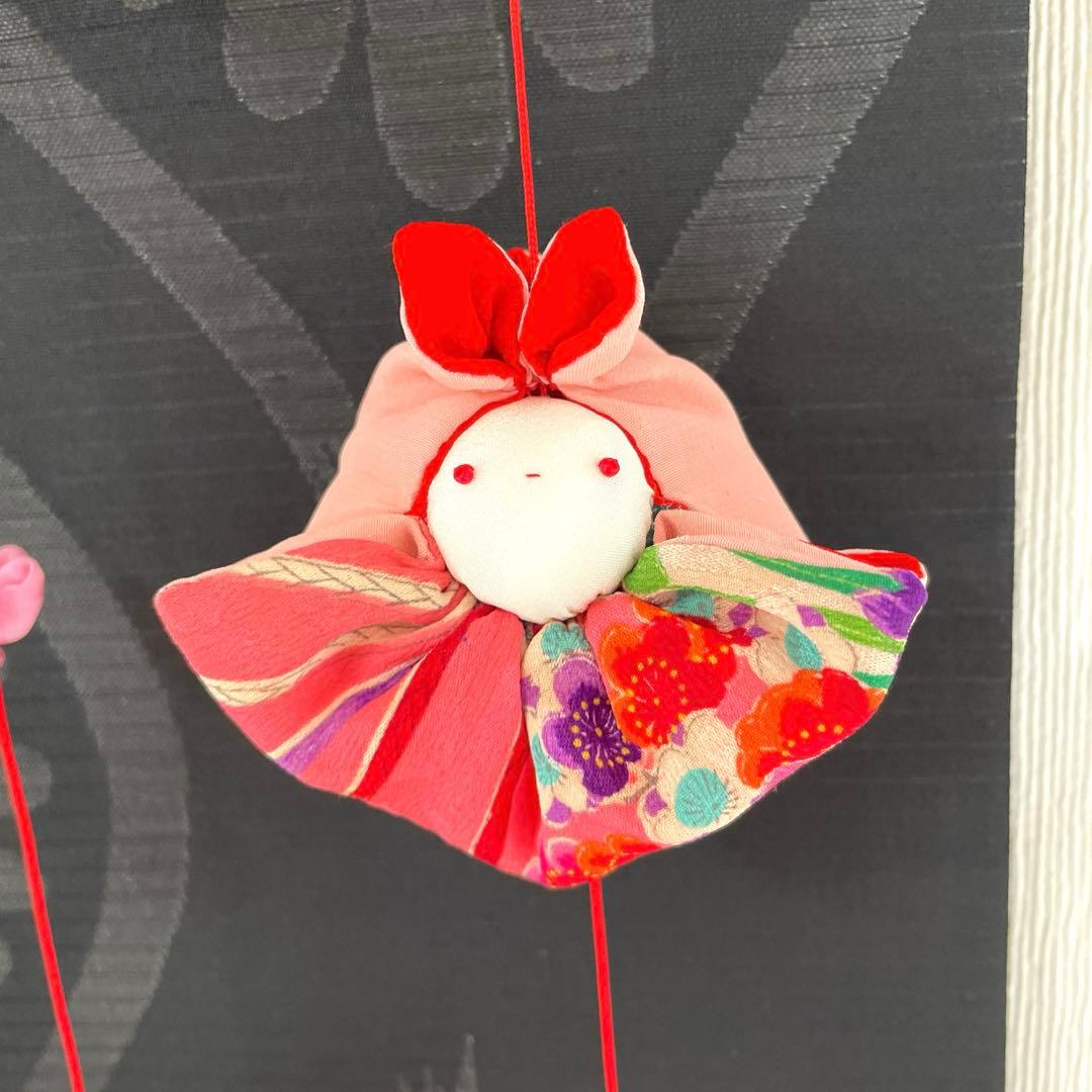 145 マチャケ　うさぎタペストリー　吊るし飾り　古布