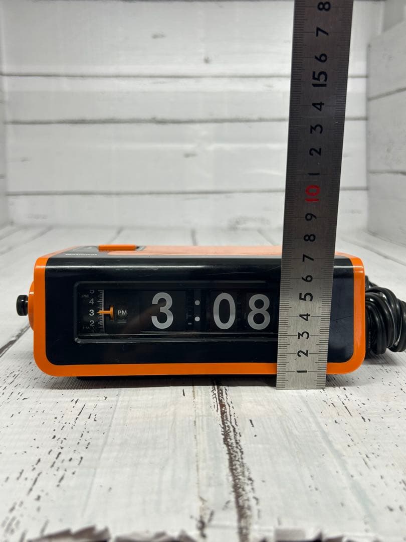 送料込み⭐︎National【TG02 オレンジ パタパタ 目覚まし時計】置時計