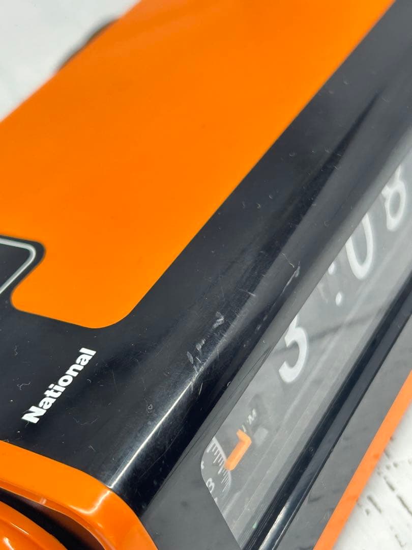 送料込み⭐︎National【TG02 オレンジ パタパタ 目覚まし時計】置時計