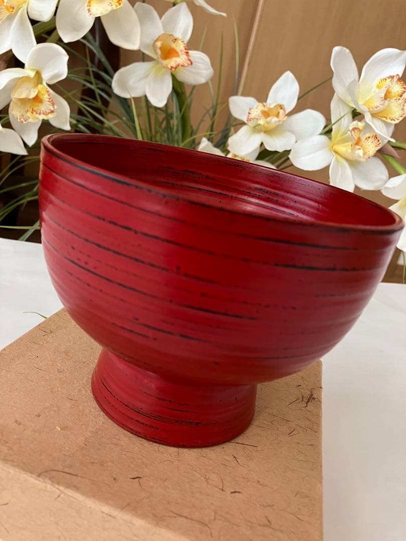 未使用❤️希少　山岸厚夫　漆器の椀 大　高さ約11x直径約14 共箱付き