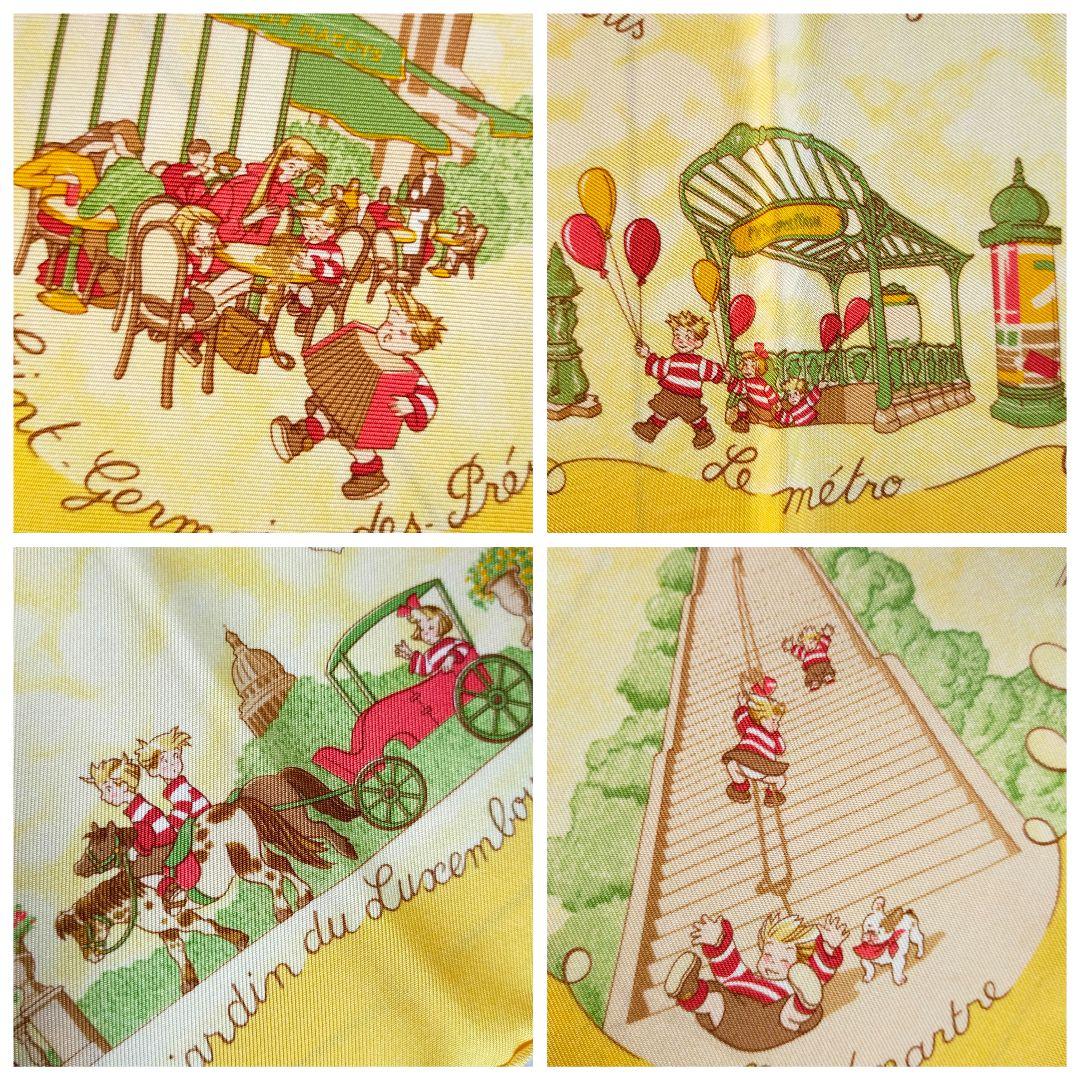 ☘️美品☘️ HERMES カレ45　いたずら三つ子　ガヴロッシュ　プチカレ