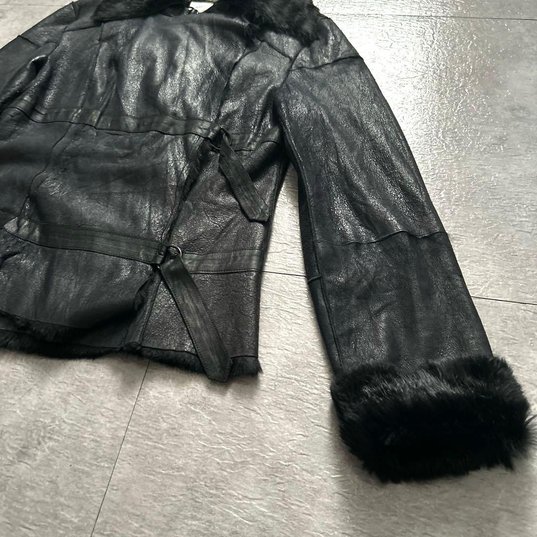 PLEIN SUDプレインスッド レザー毛皮ジャケット フランス製