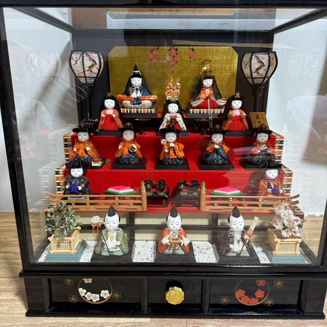 雛人形 春日雛 5段飾り 江戸木目込 15人 伝統工芸品 初節句 ひなまつり