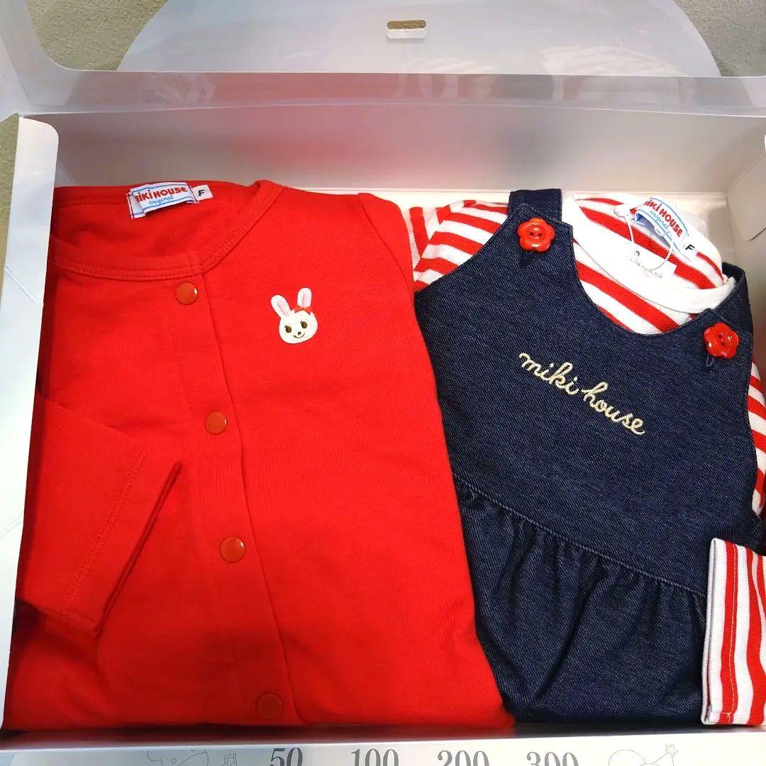 【新品未使用】ミキハウス　ジャンパースカートセット【BOX付き】