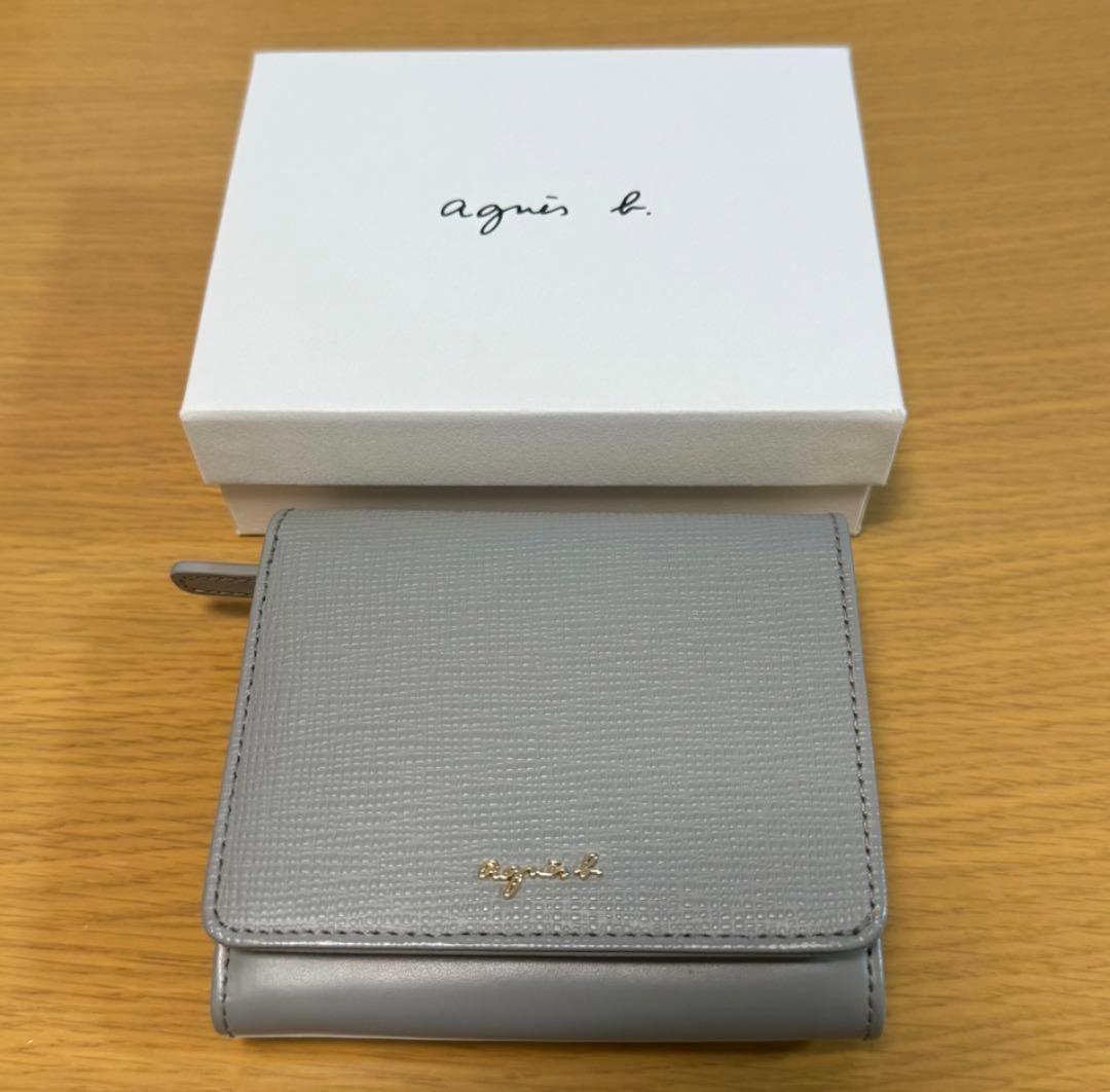 アニエスベー　二つ折り財布（グレー）