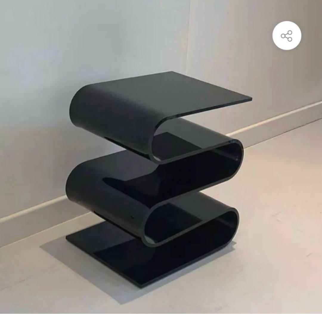 6johan WAVE SIDE TABLE クリアブラック