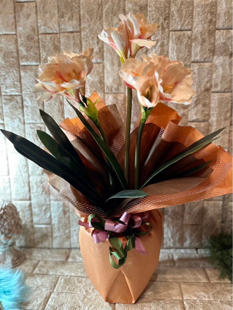 光触媒　人工観葉植物　ウォールグリーン　フェイクグリーン　胡蝶蘭　アマリリスsp