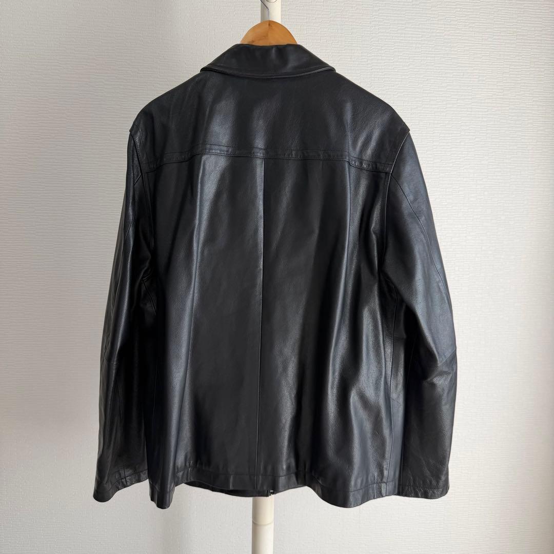 ペ*ス様 00's OLD GAP シングルライダース レザー ジャケット M