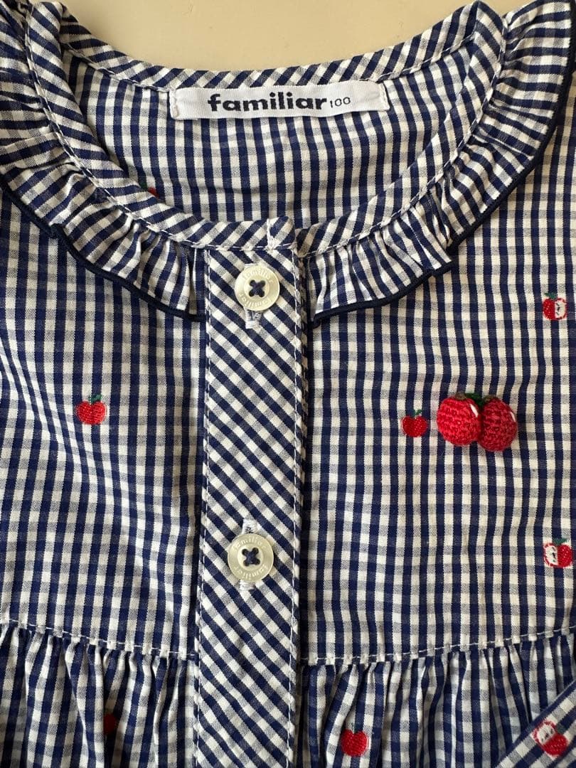 未使用　ファミリア　りんごワンピース