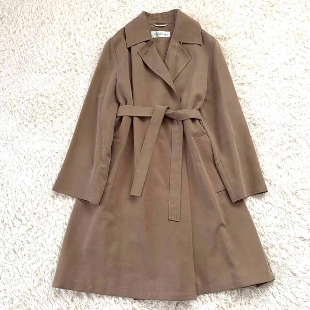【極美品】MaxMara マックスマーラ トレンチコート 最高級 白タグ 38