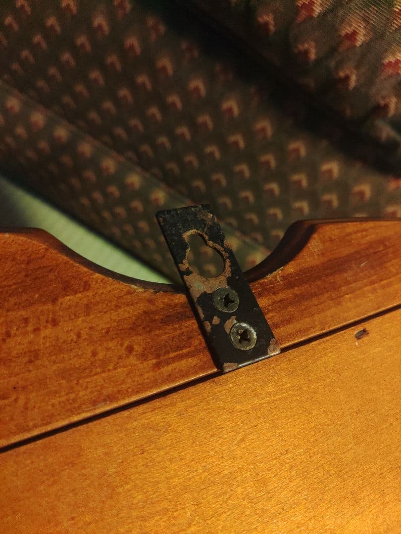 希少　オールドカリモク　コロニアルシリーズ　ウォールミラー　壁掛け　鏡　レトロ