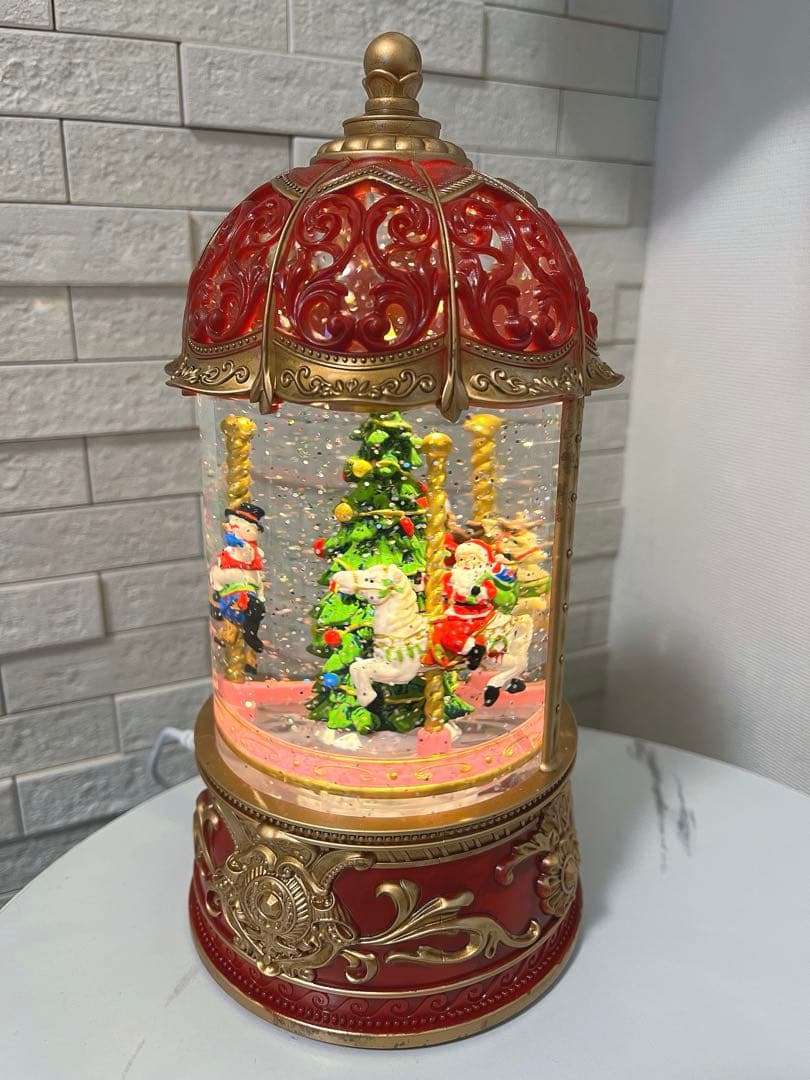 【未開封!!】スノードーム オルゴール ライトアップ　メリーゴーランド