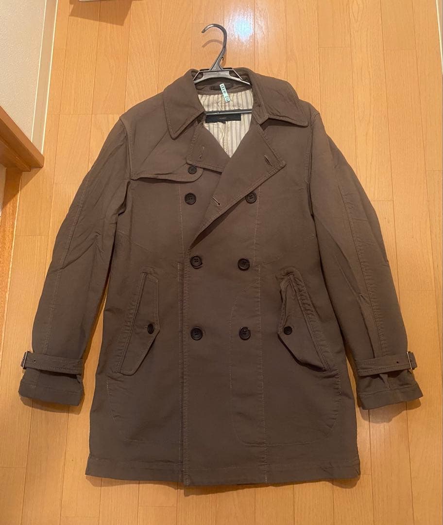 クリーニング済 ギャルソンオム 縮絨 コート M AD2005 HQ-C002